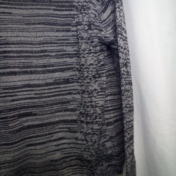 Ashley by 26 International Cardigan Sweater S Long Sleeve Open Front Black Gray - Picture 2 of 16